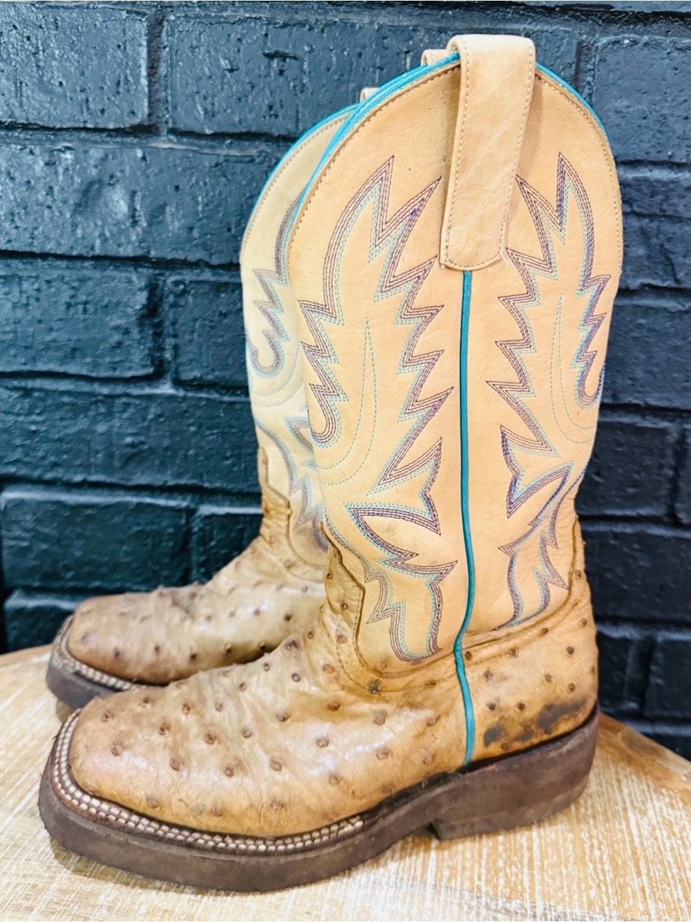 Maci Bean Ostrich Boots (new soles)